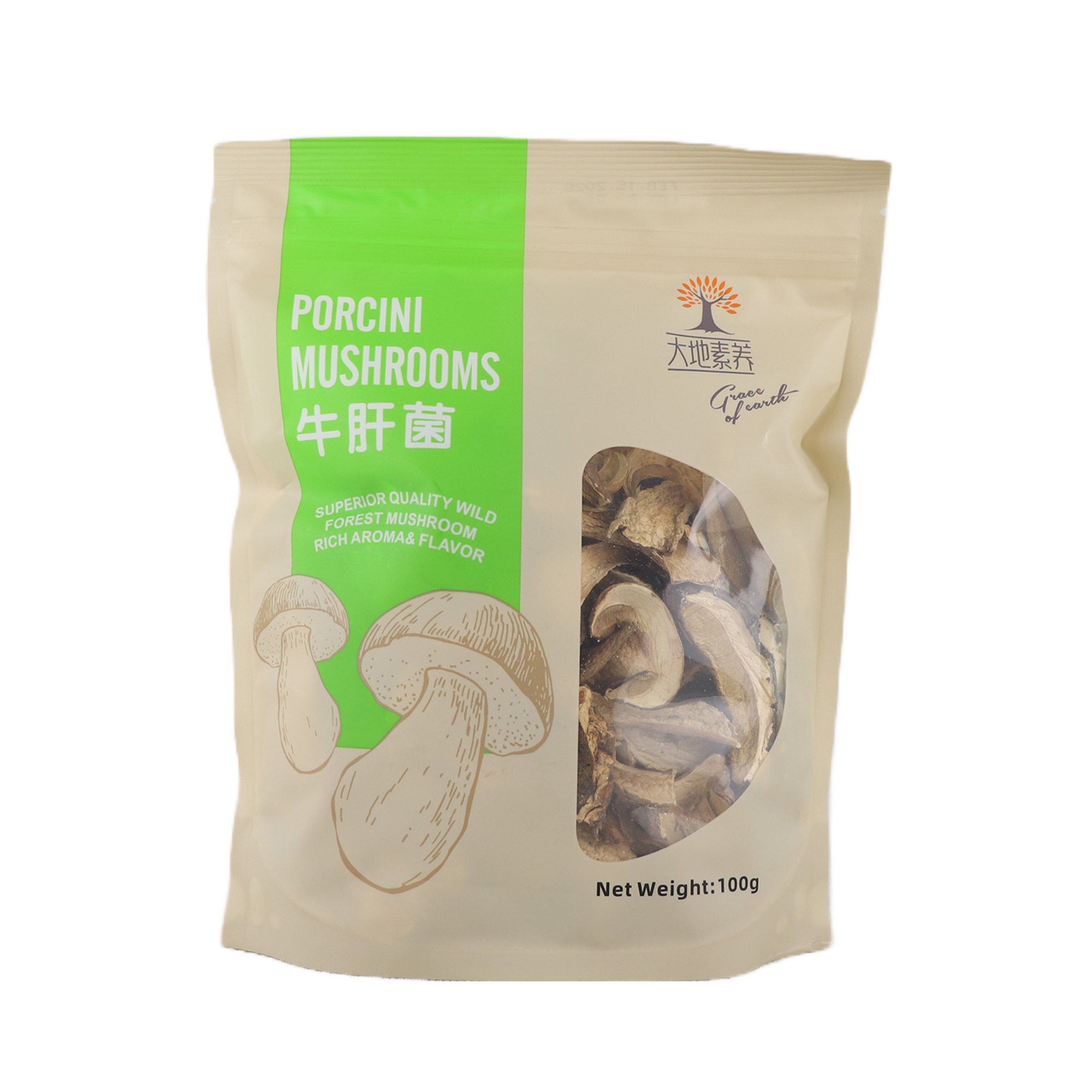 Grace of Earth Dried Porcini Mushrooms 100g Grace of Earth Dried Porcini Mushrooms 100g